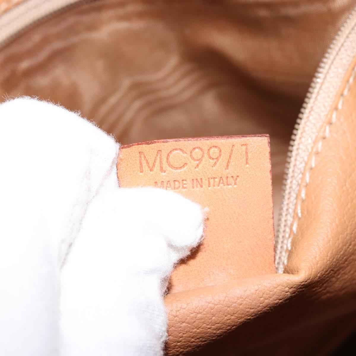 CELINE Macadam Canvas Hand Bag PVC Leather Brown Gold Auth 146628