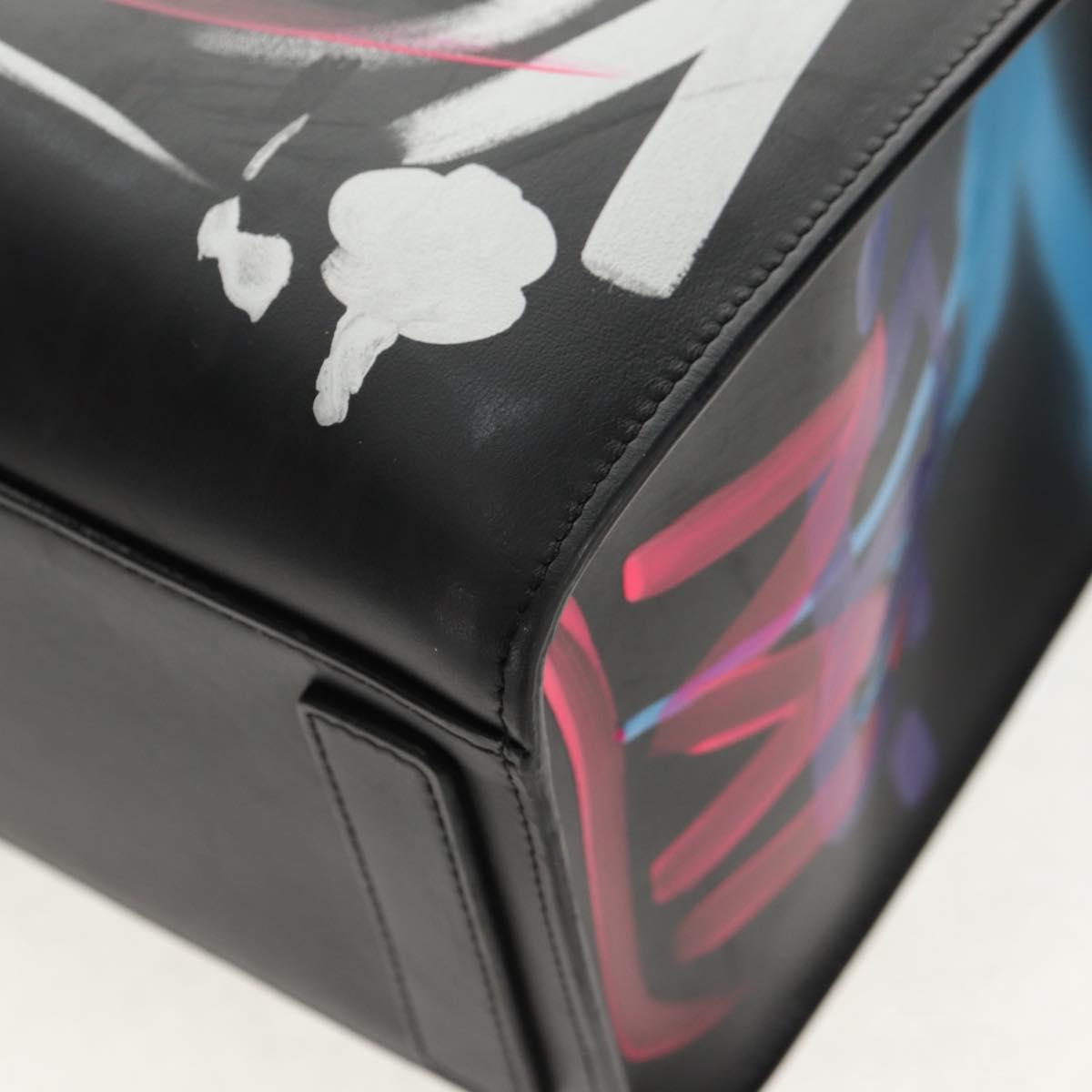 DOLCE&GABBANA Graffiti DAILY Hand Bag Leather Multicolor Auth 146637A