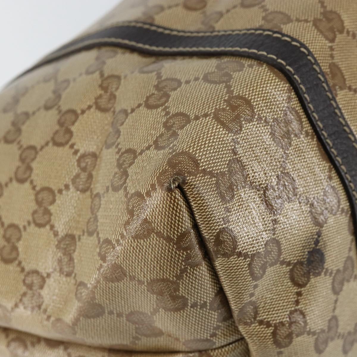 GUCCI GG Crystal Tote Bag Coated Canvas Outlet Beige Gold 265695 Auth 146641