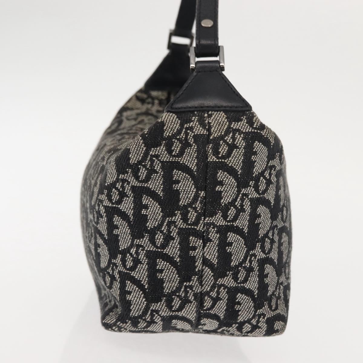 Christian Dior Trotter Canvas Shoulder Bag Black Auth 146645