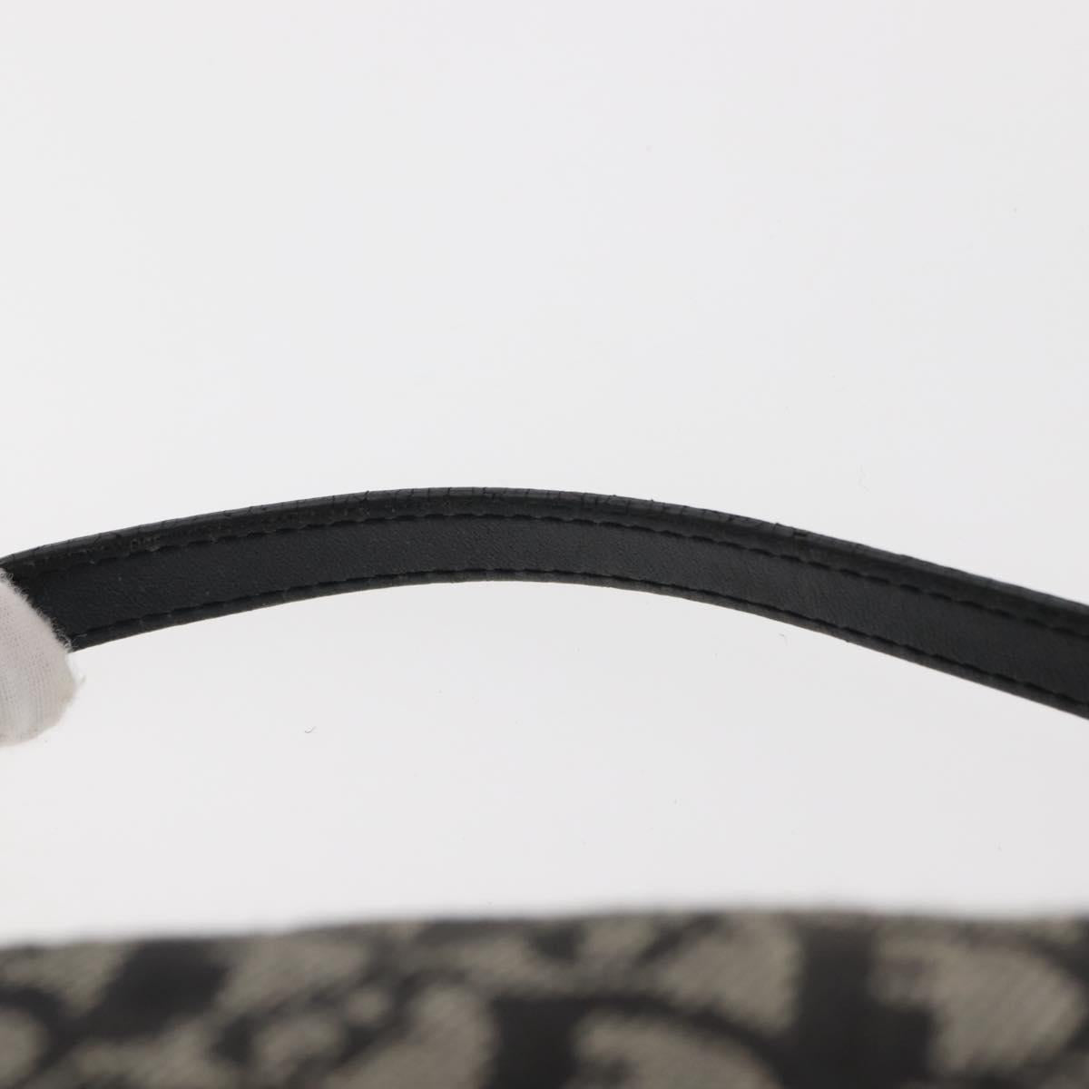 Christian Dior Trotter Canvas Shoulder Bag Black Auth 146645