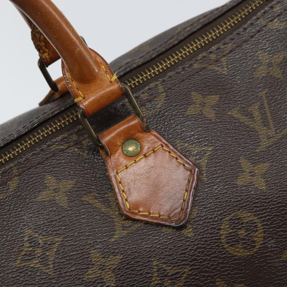 LOUIS VUITTON Monogram Speedy 35 Hand Bag M41524 LV Auth 146647