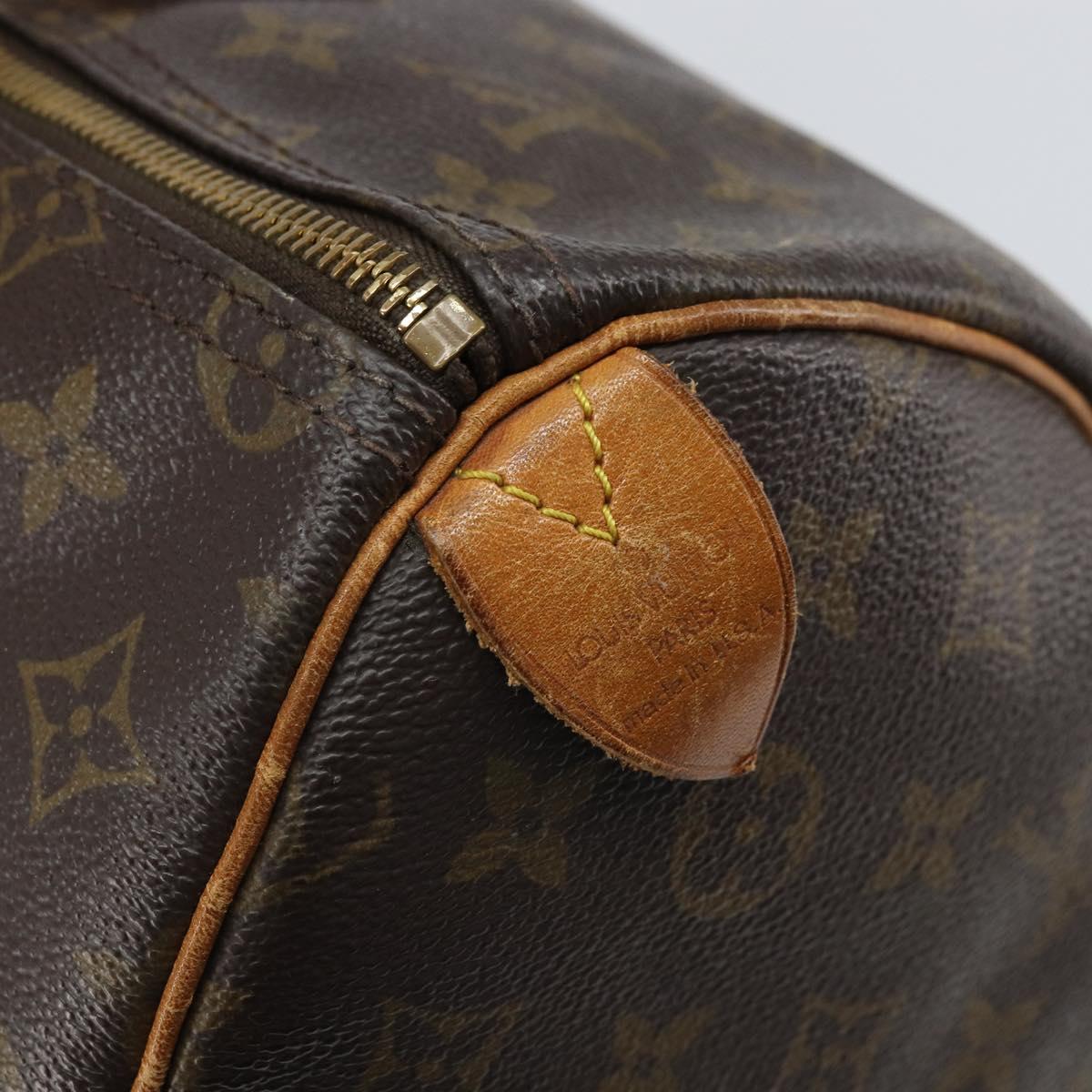LOUIS VUITTON Monogram Speedy 35 Hand Bag M41524 LV Auth 146647