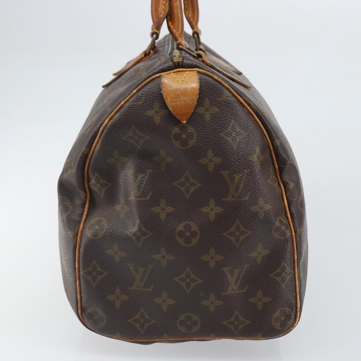 LOUIS VUITTON Monogram Speedy 35 Hand Bag M41524 LV Auth 146647