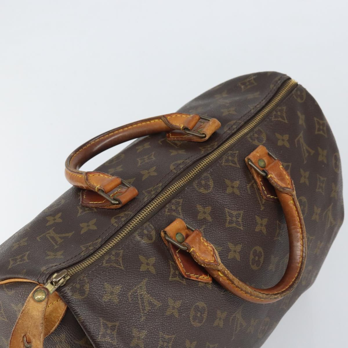 LOUIS VUITTON Monogram Speedy 35 Hand Bag M41524 LV Auth 146647
