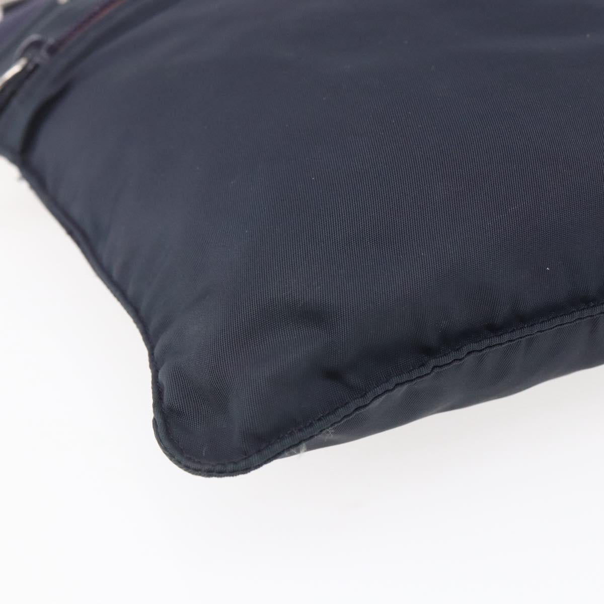 PRADA Shoulder Bag Nylon Purple Silver Auth 146670