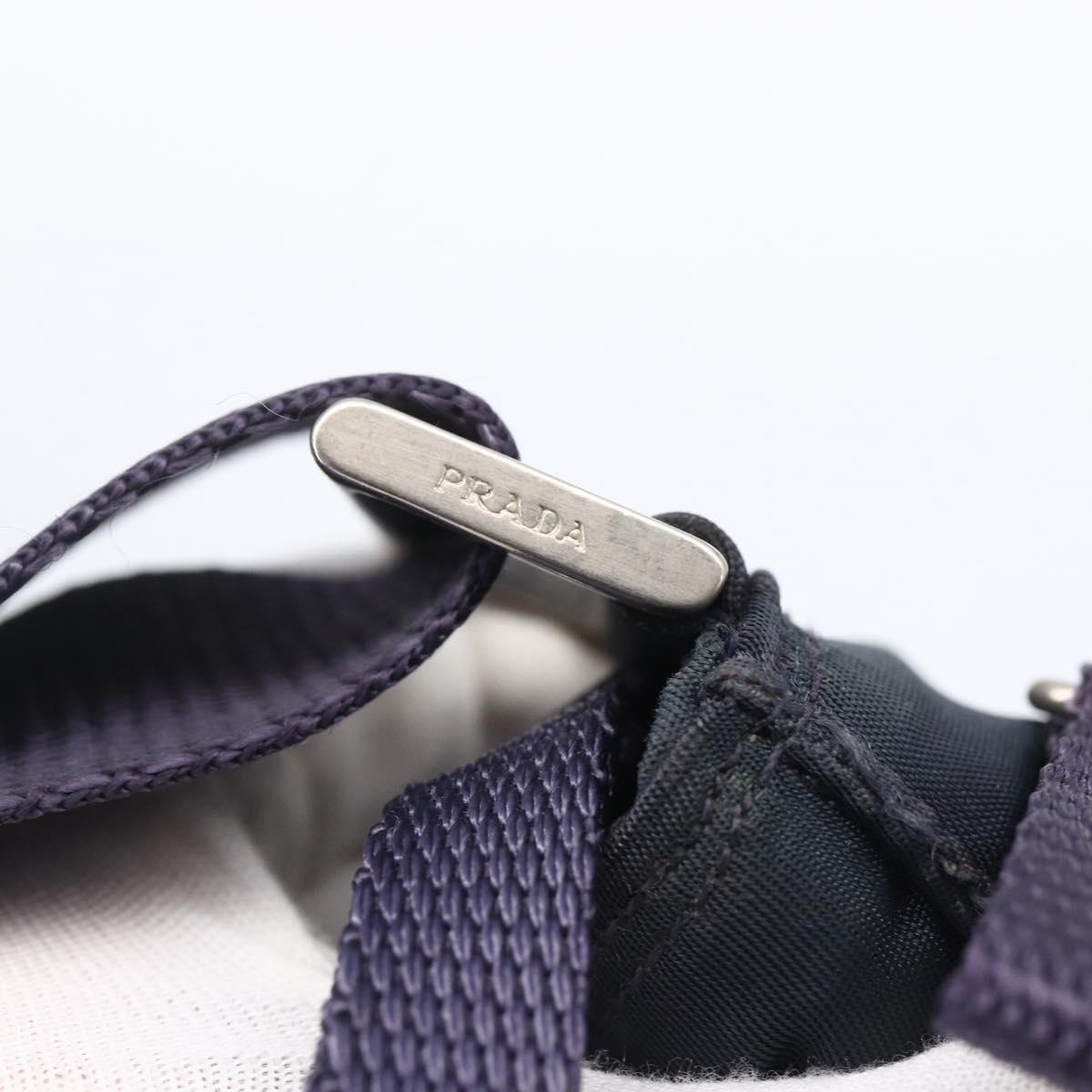 PRADA Shoulder Bag Nylon Purple Silver Auth 146670