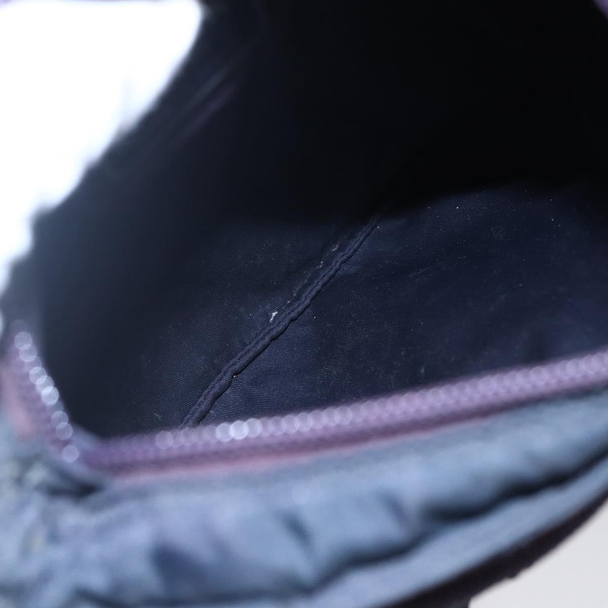 PRADA Shoulder Bag Nylon Purple Silver Auth 146670