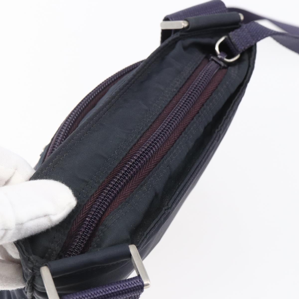 PRADA Shoulder Bag Nylon Purple Silver Auth 146670