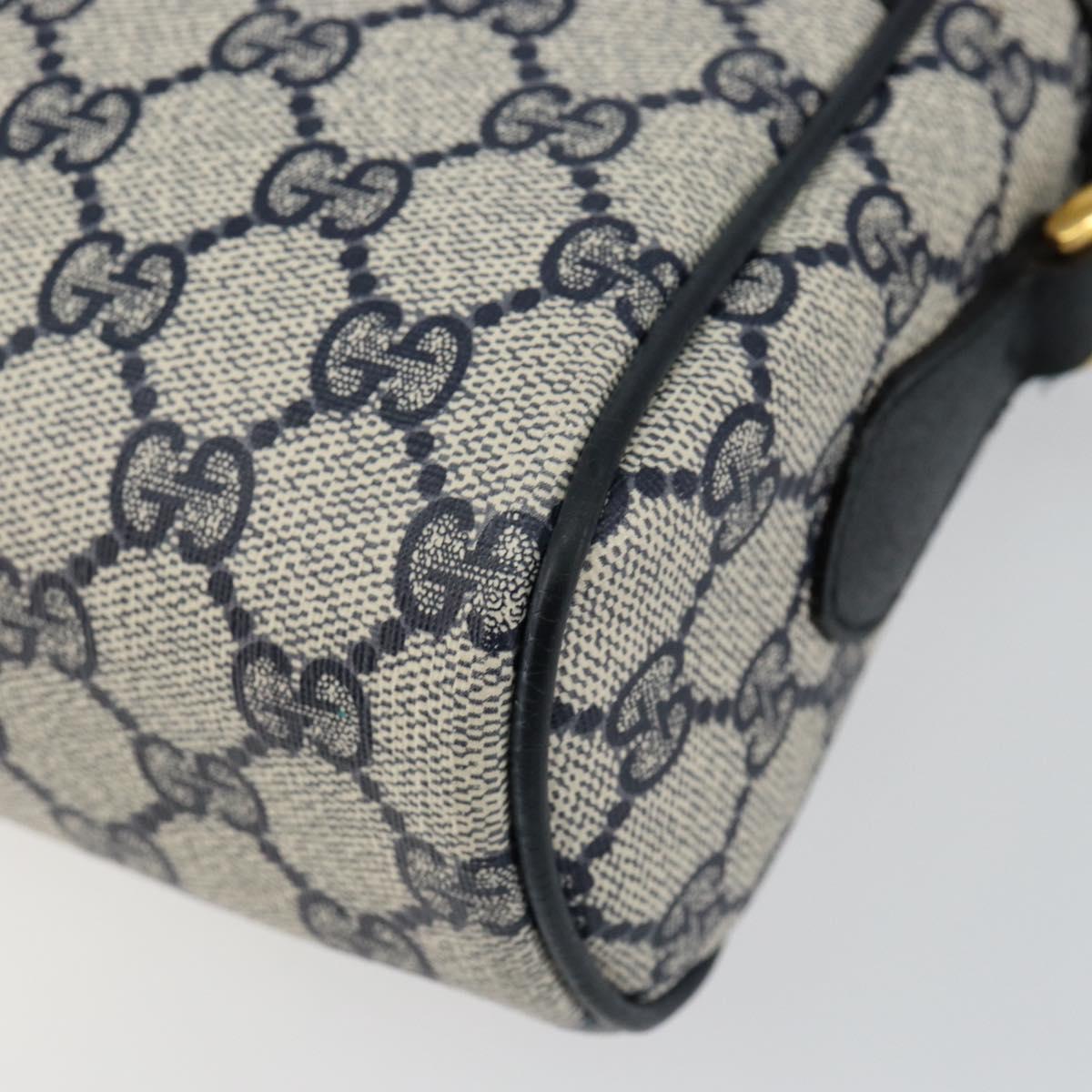 GUCCI GG Supreme Sherry Line Shoulder Bag PVC Navy Red 56 02 005 Auth 146673