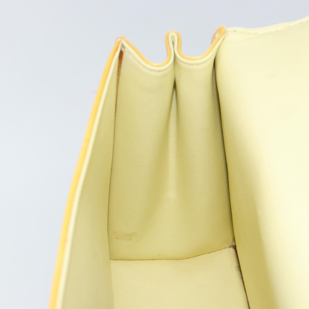 LOUIS VUITTON Monogram Vernis Spring Street Bag Lime Yellow M91068 Auth 146698