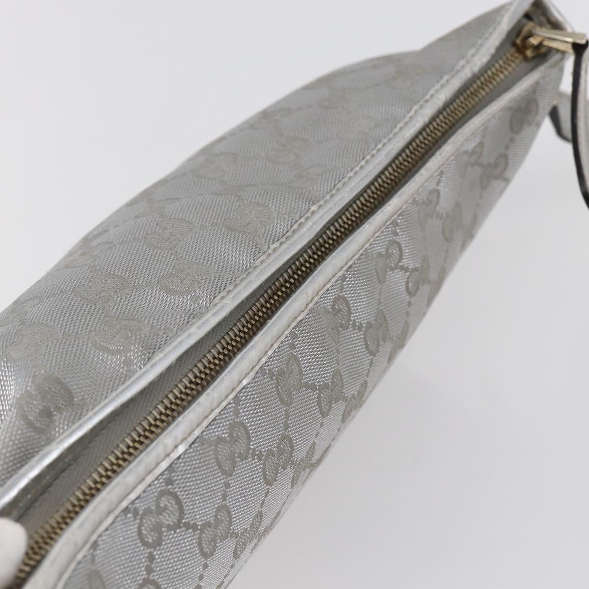 GUCCI GG Canvas Newbrit Shoulder Bag Silver Gold 169998 Auth 146706