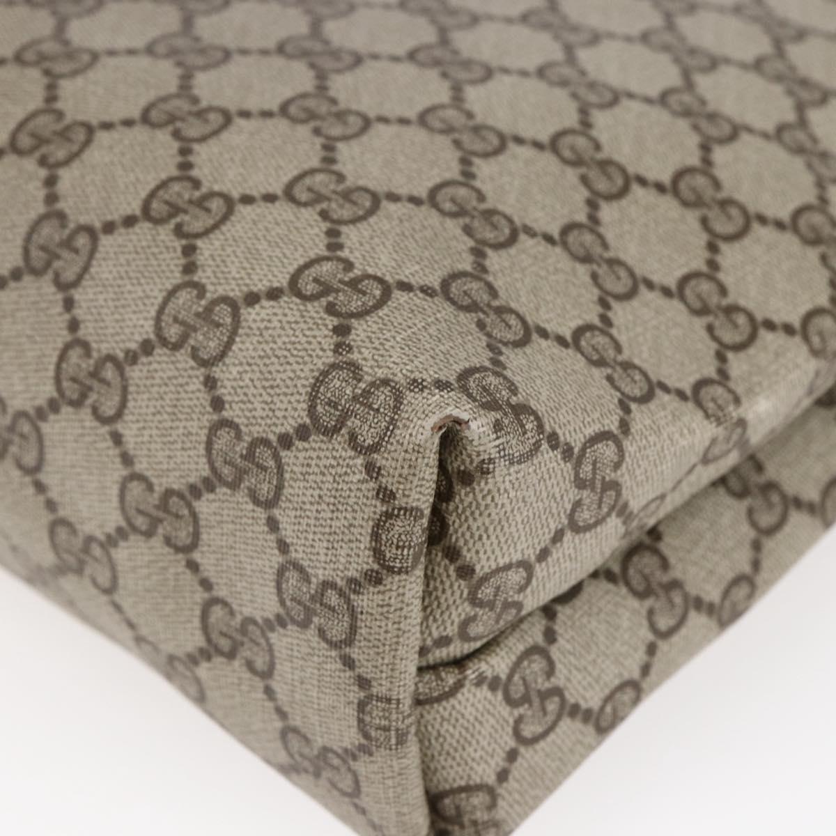 GUCCI GG Supreme Web Sherry Line Tote Bag PVC Beige Gold 39 02 003 Auth 146707