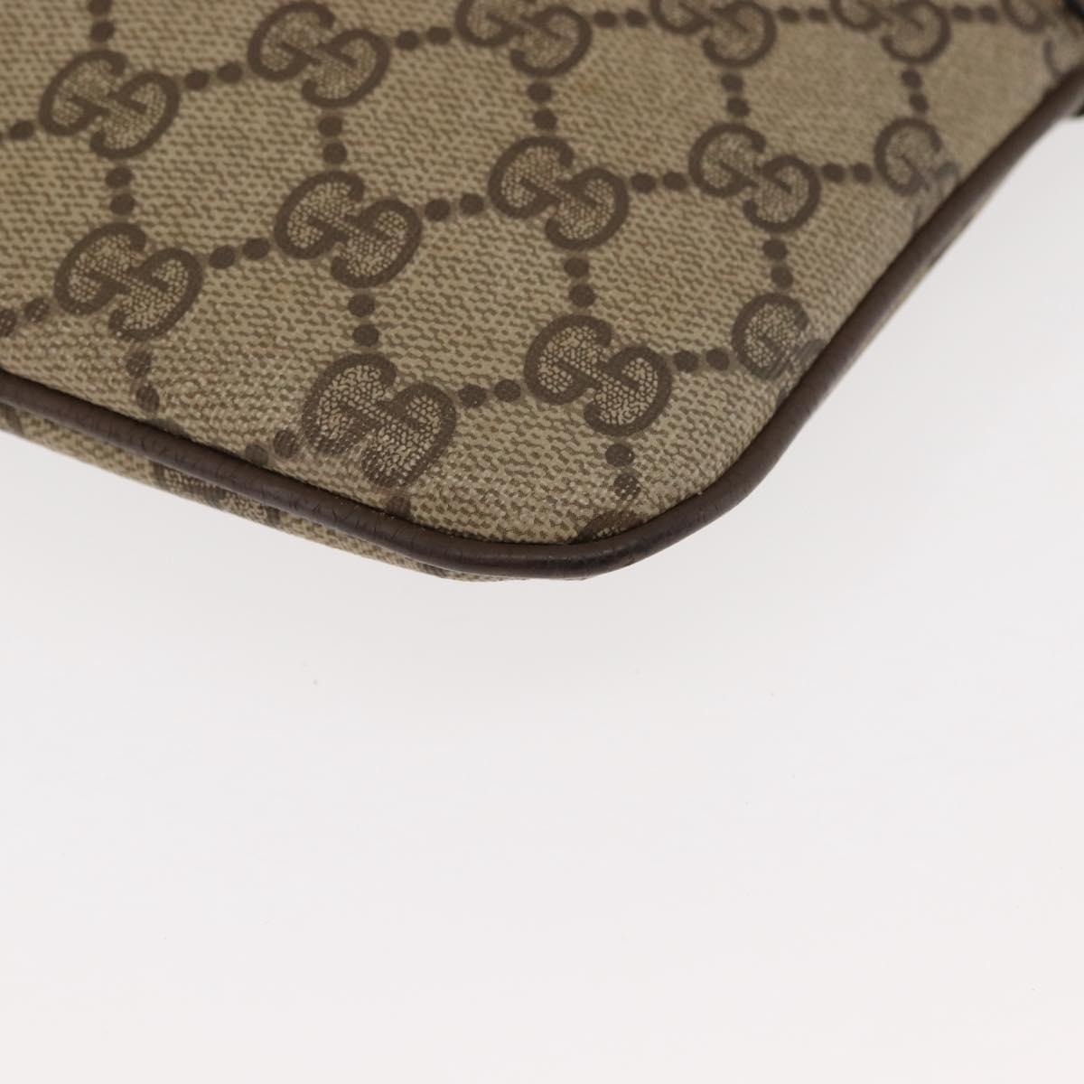 GUCCI GG Supreme Web Sherry Line Bag PVC Beige Gold 904 02 047 Auth 146714