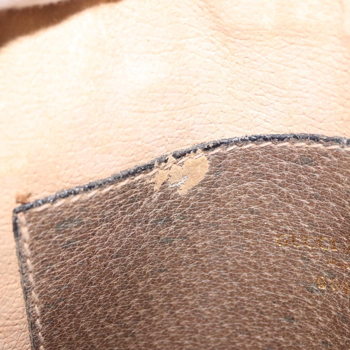 GUCCI GG Supreme Web Sherry Line Bag PVC Beige Gold 904 02 047 Auth 146714