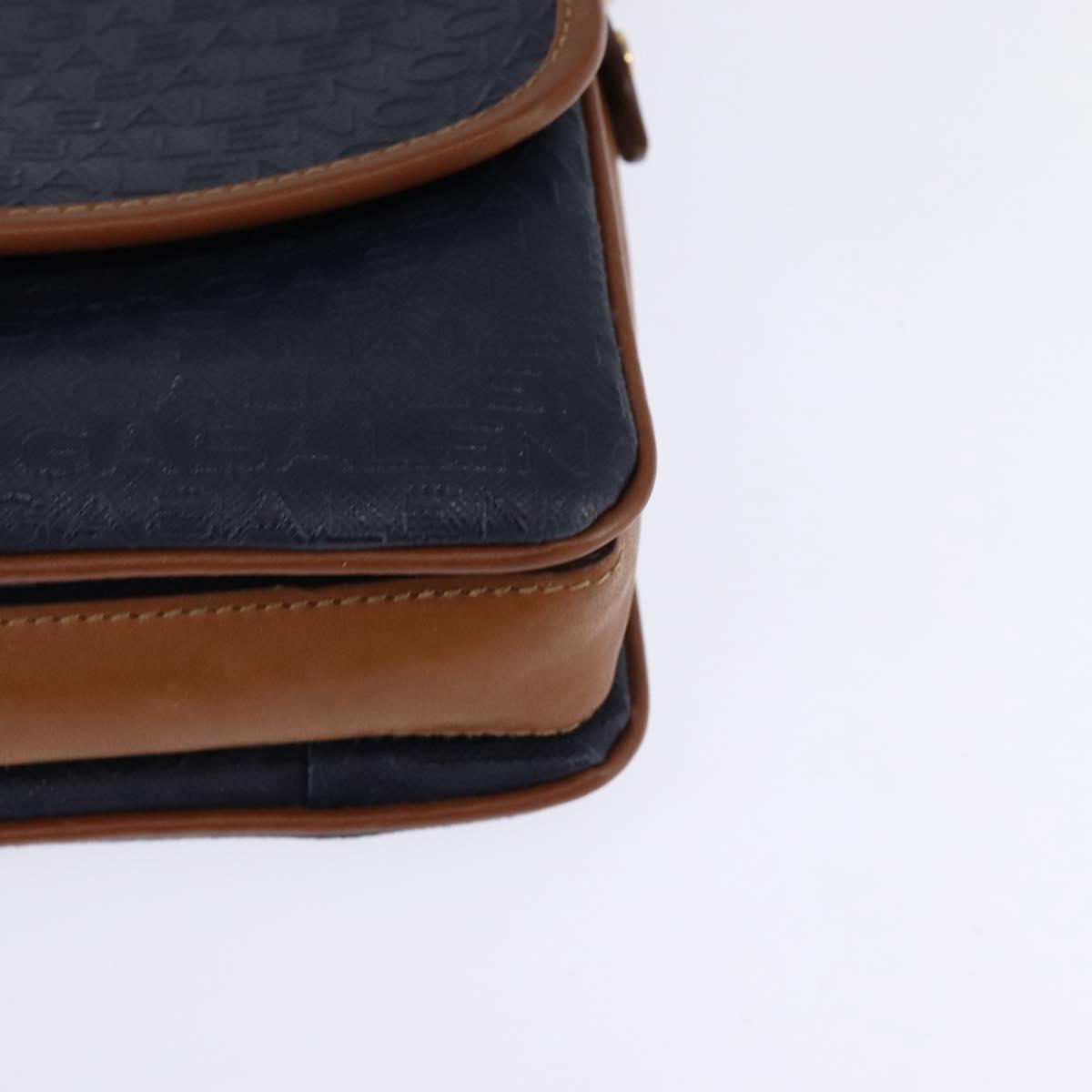 BALENCIAGA Shoulder Bag PVC Navy Gold Auth 146719