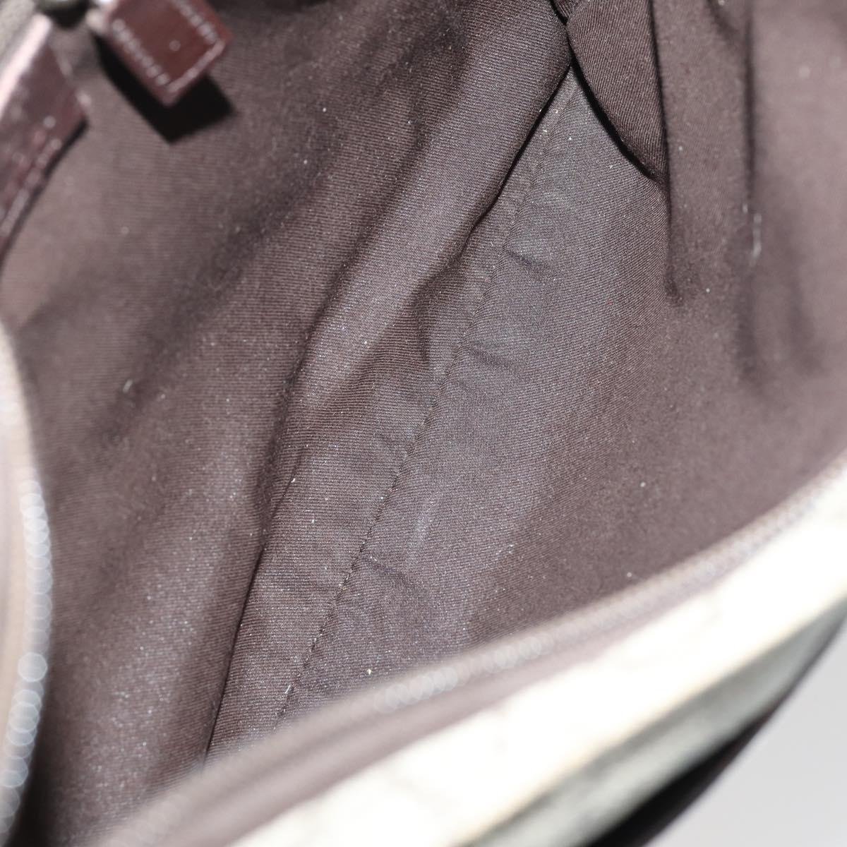 GUCCI GG Supreme Shoulder Bag PVC Beige Silver 141626 Auth 146723