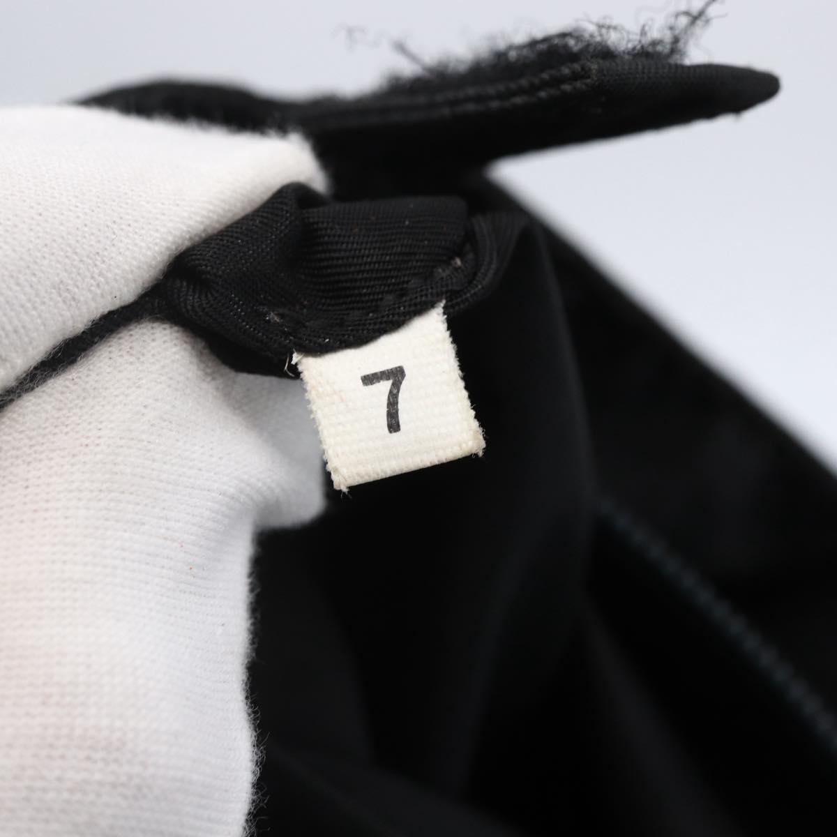 PRADA Hand Bag Nylon plastic Black Silver Auth 146727