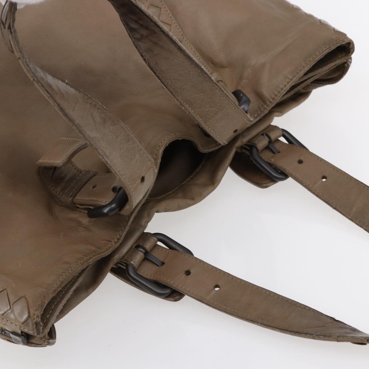 BOTTEGA VENETA INTRECCIATO Tote Bag Leather Beige Auth 146728