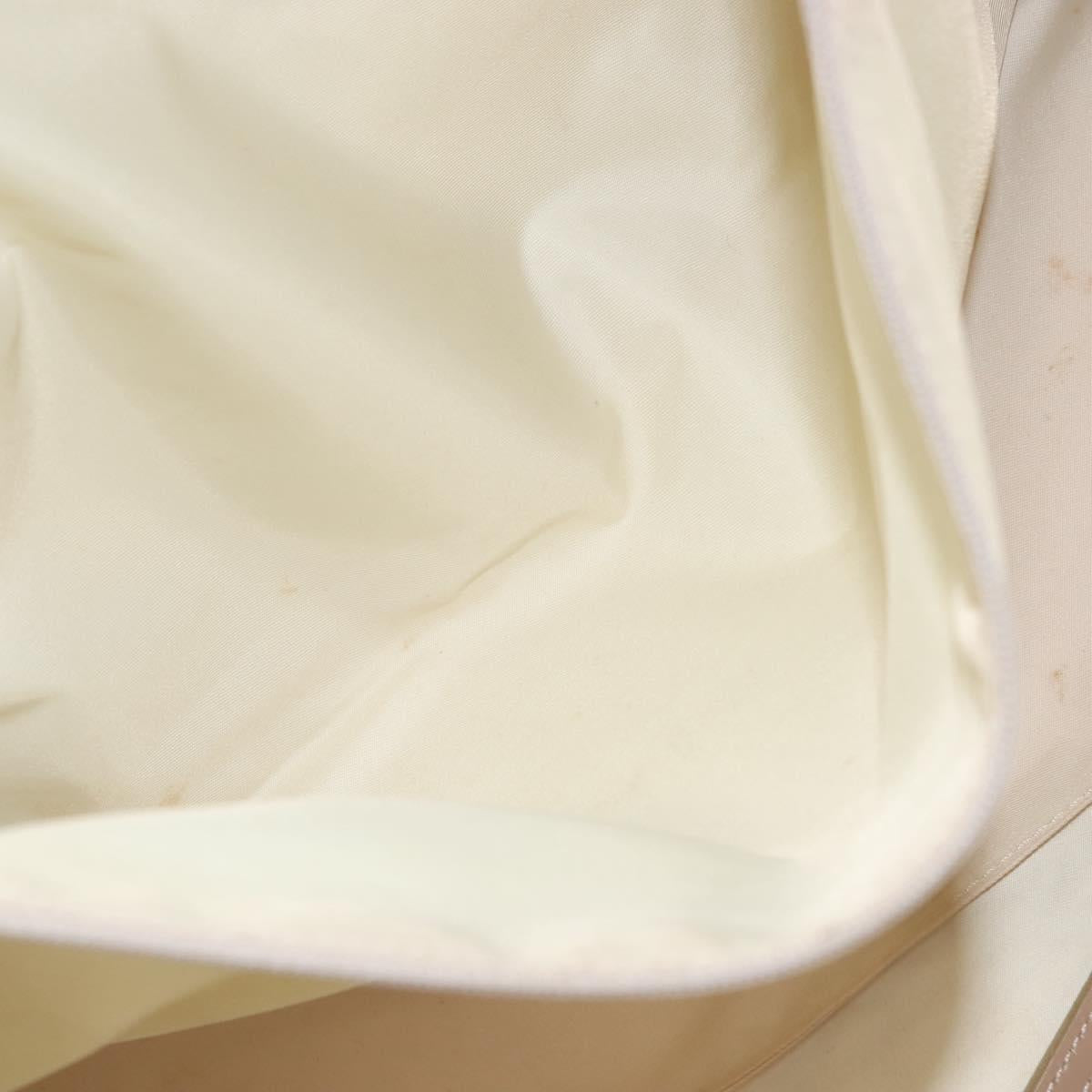 CHANEL New Travel Line Tote Bag Nylon Beige gold CC Auth 146730