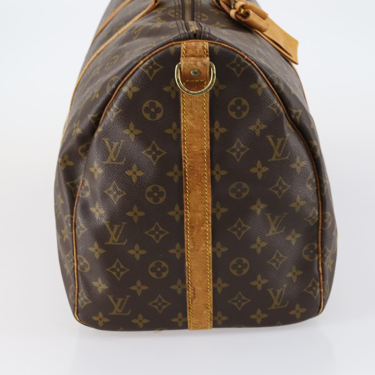 LOUIS VUITTON Monogram Keepall Bandouliere 55 Boston Bag M41414 LV Auth 146741