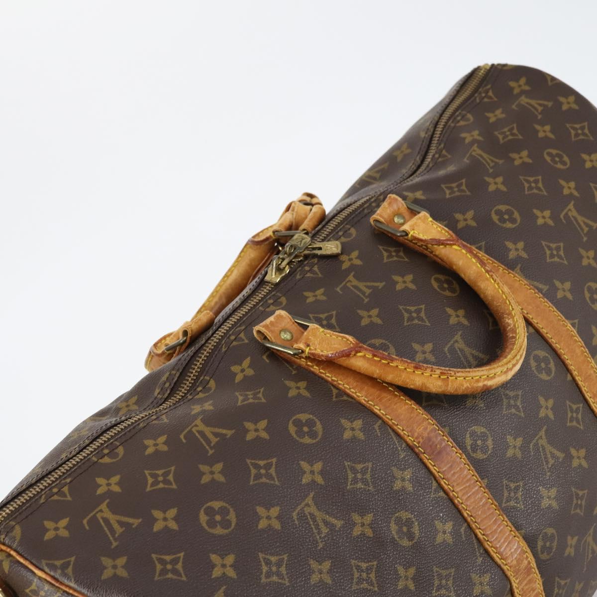 LOUIS VUITTON Monogram Keepall Bandouliere 55 Boston Bag M41414 LV Auth 146741