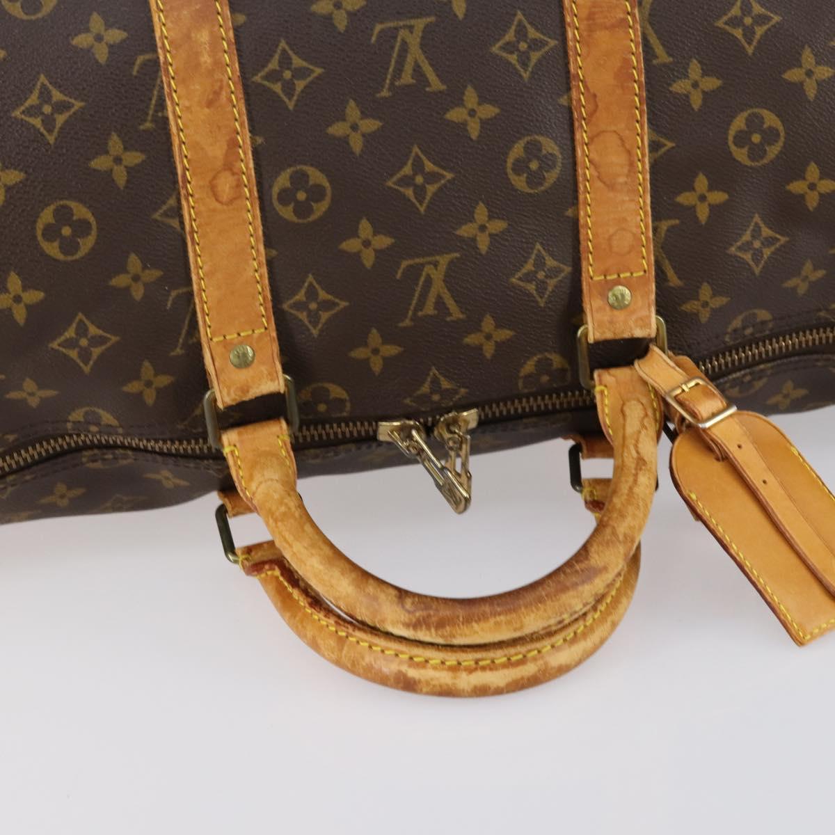 LOUIS VUITTON Monogram Keepall Bandouliere 55 Boston Bag M41414 LV Auth 146741