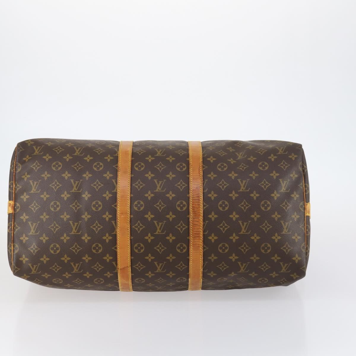 LOUIS VUITTON Monogram Keepall Bandouliere 55 Boston Bag M41414 LV Auth 146741