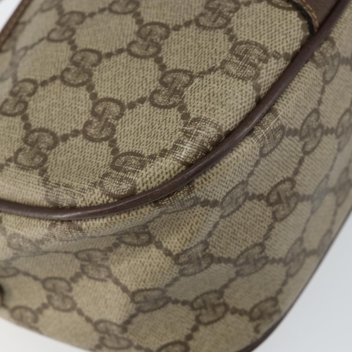 GUCCI GG Supreme Web Sherry Line Shoulder Bag PVC Beige 89 02 032 Auth 146752
