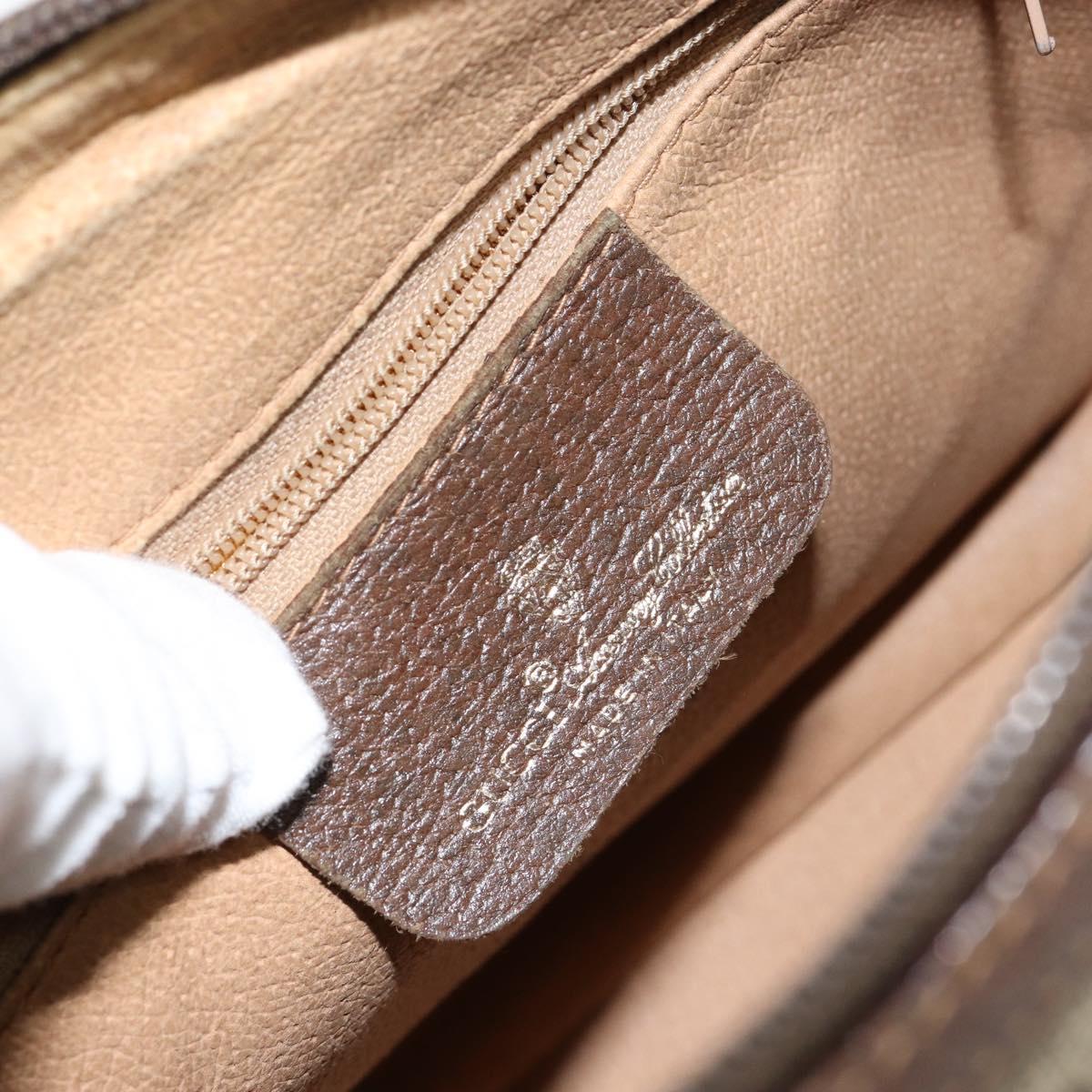 GUCCI GG Supreme Web Sherry Line Shoulder Bag PVC Beige 89 02 032 Auth 146752