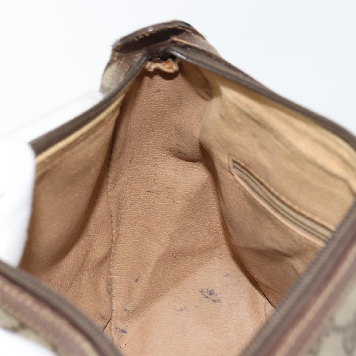 GUCCI GG Supreme Web Sherry Line Shoulder Bag PVC Beige 89 02 032 Auth 146752