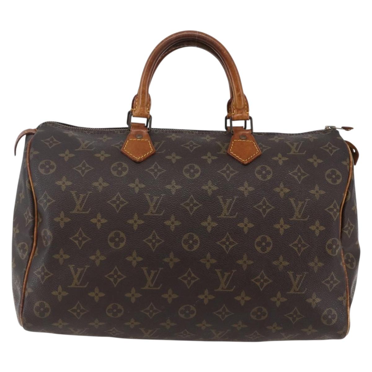 LOUIS VUITTON Monogram Speedy 35 Hand Bag M41524 LV Auth 146765