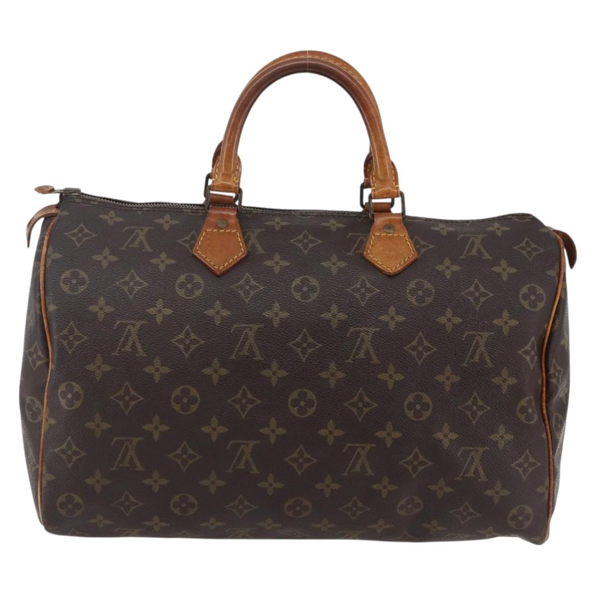 LOUIS VUITTON Monogram Speedy 35 Hand Bag M41524 LV Auth 146765