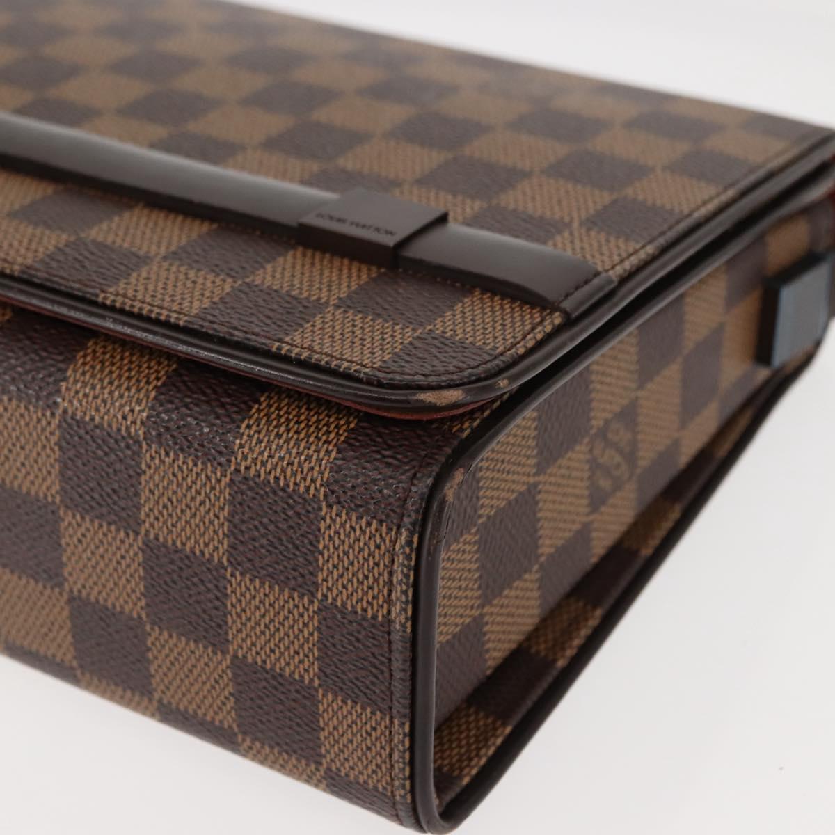 LOUIS VUITTON Damier Ebene Tribeca Ron Shoulder Bag N51160 LV Auth 146766