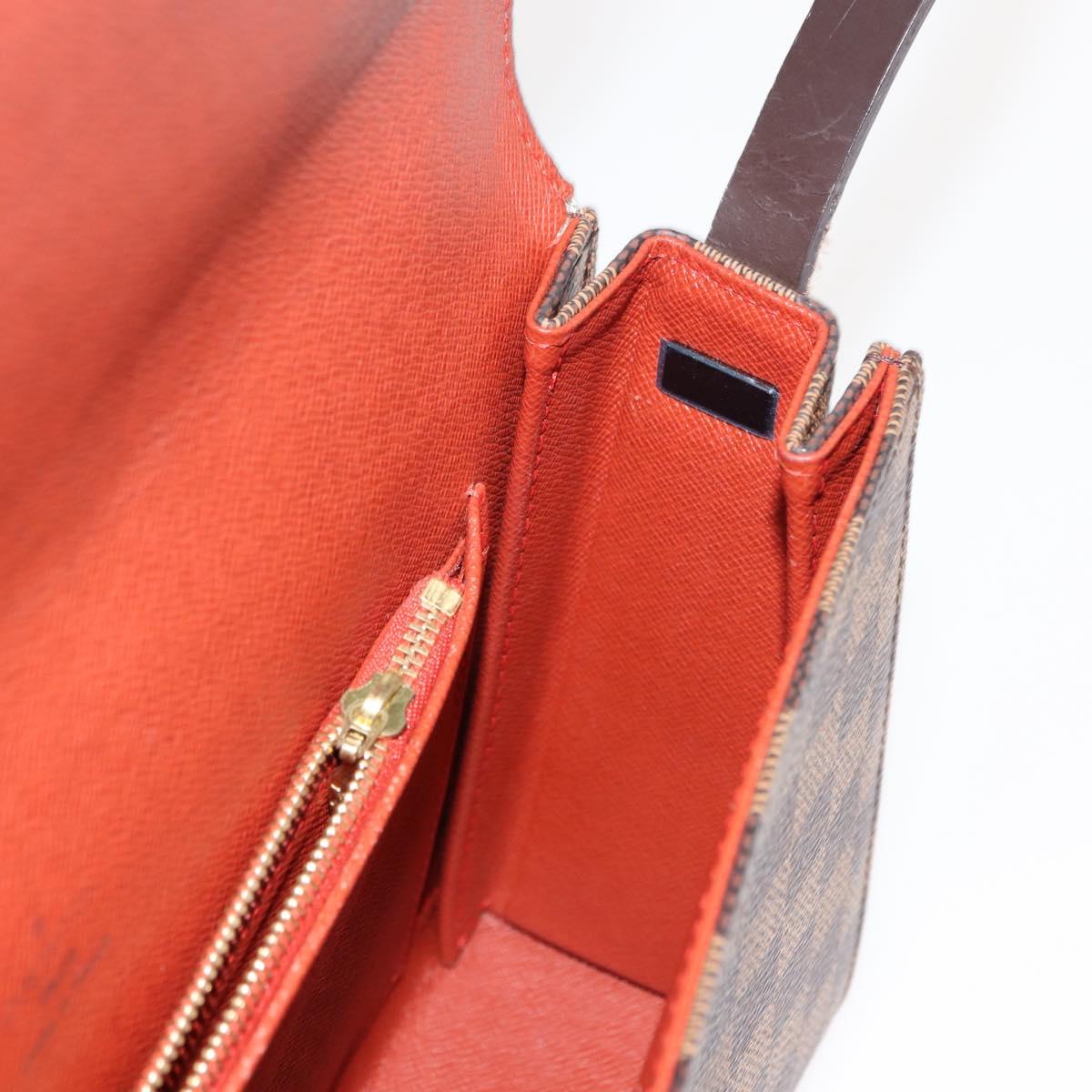 LOUIS VUITTON Damier Ebene Tribeca Ron Shoulder Bag N51160 LV Auth 146766