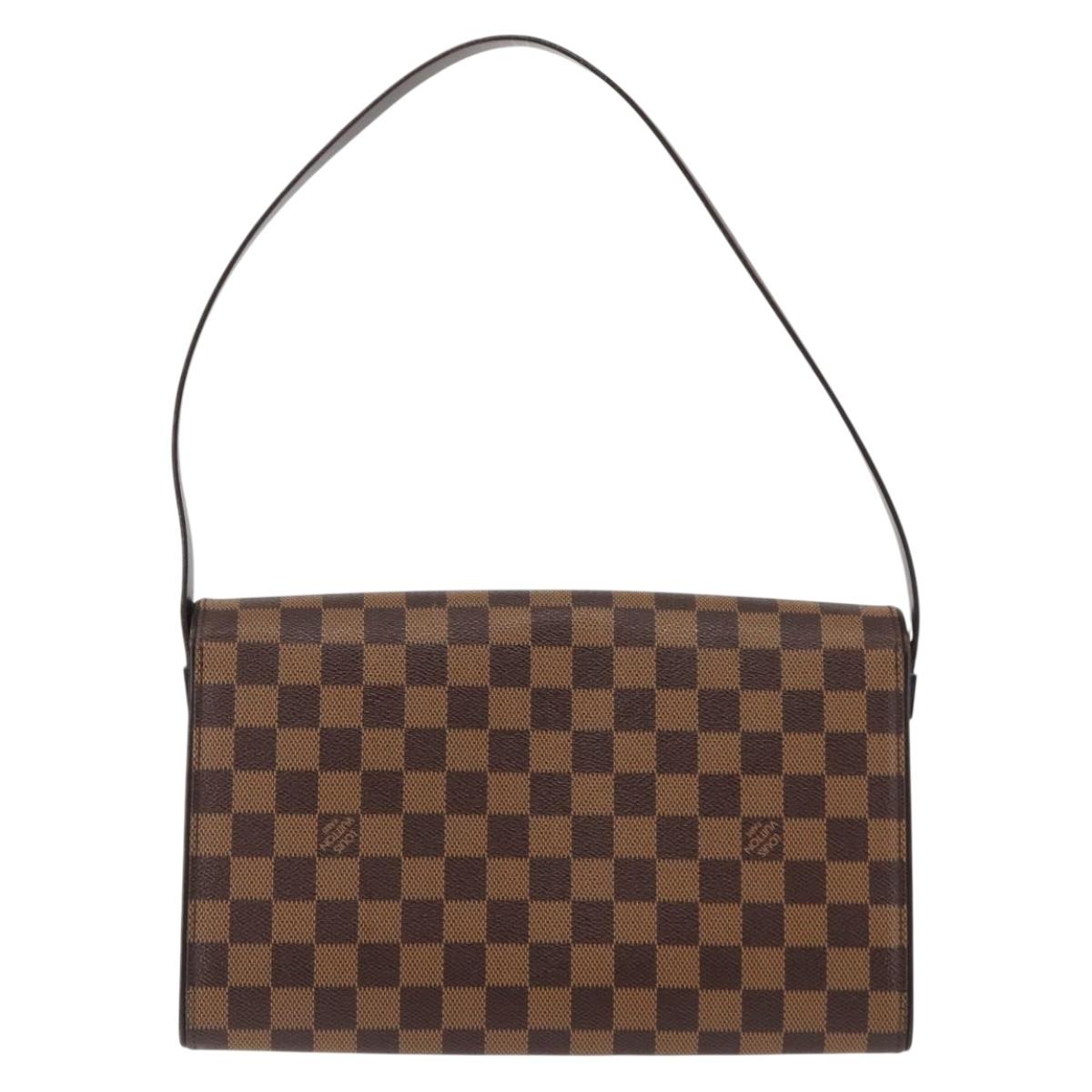 LOUIS VUITTON Damier Ebene Tribeca Ron Shoulder Bag N51160 LV Auth 146766