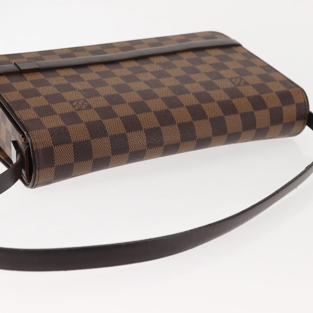 LOUIS VUITTON Damier Ebene Tribeca Ron Shoulder Bag N51160 LV Auth 146766