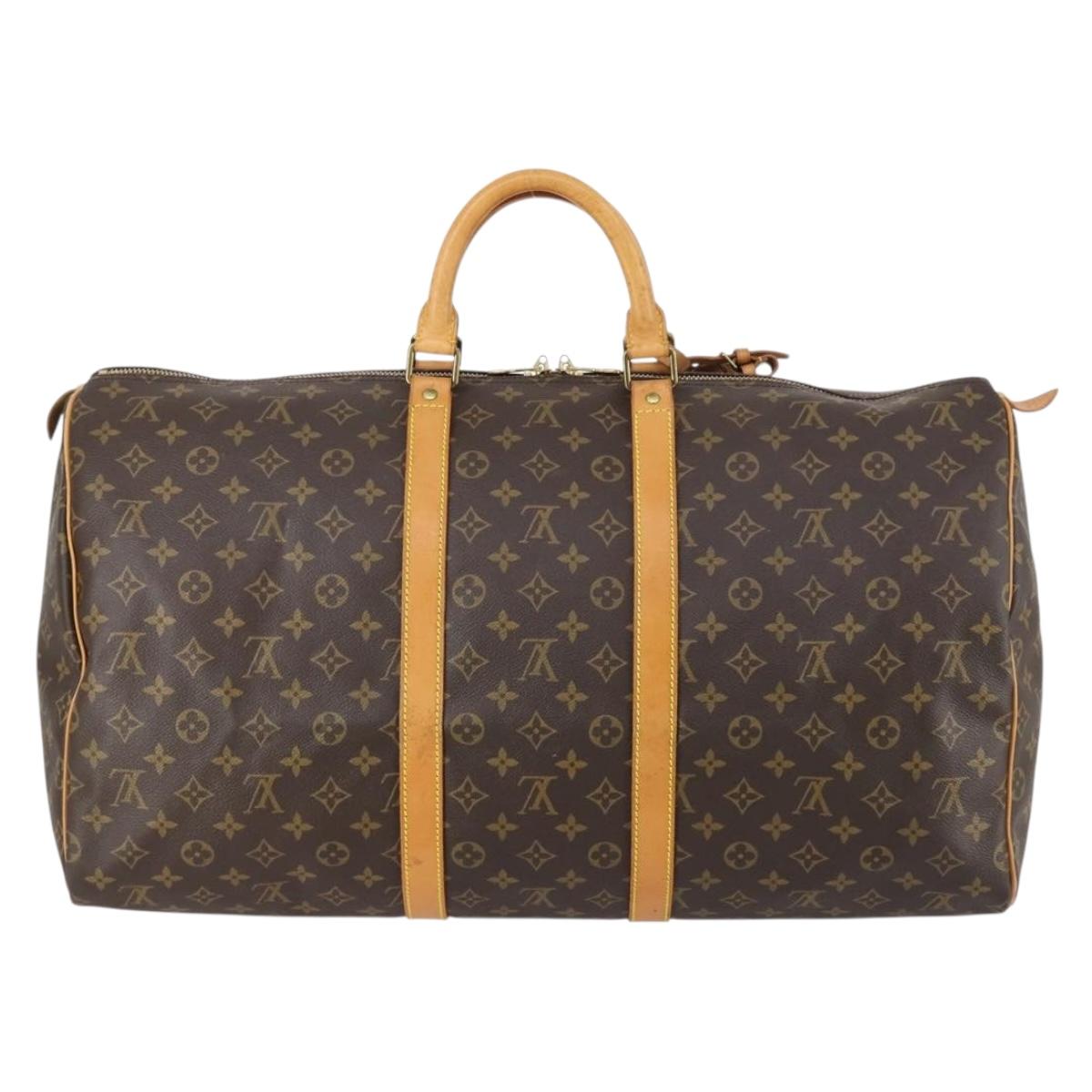 LOUIS VUITTON Monogram Keepall 55 Boston Bag M41424 LV Auth 146775