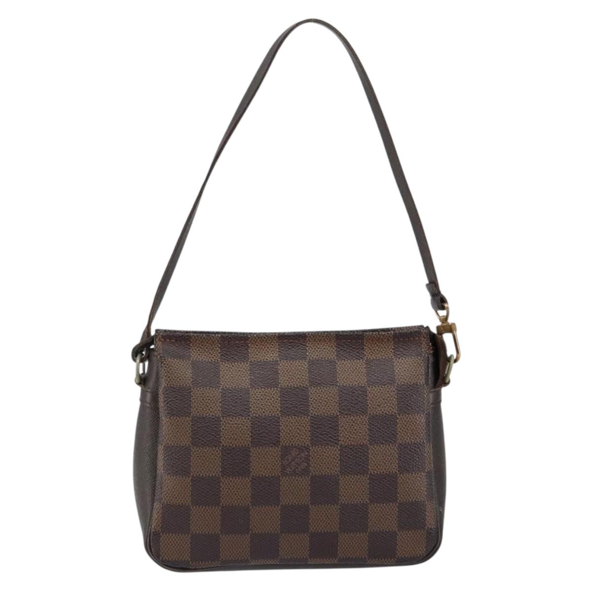LOUIS VUITTON Damier Ebene Trousse Makeup Pouch N51982 LV Auth 146780