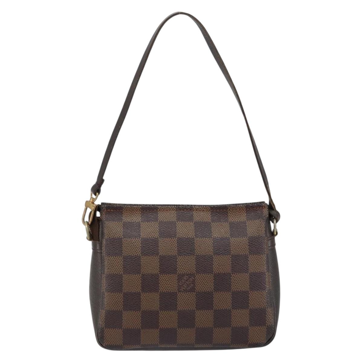 LOUIS VUITTON Damier Ebene Trousse Makeup Pouch N51982 LV Auth 146780