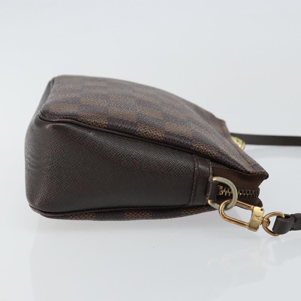 LOUIS VUITTON Damier Ebene Trousse Makeup Pouch N51982 LV Auth 146780