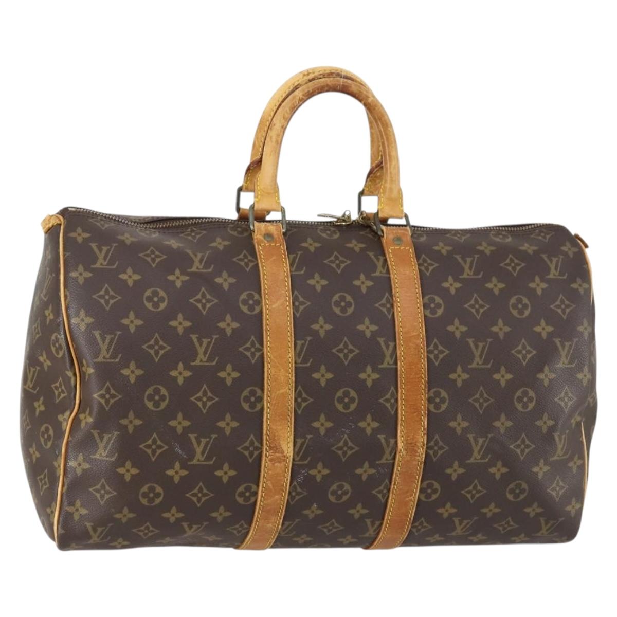 LOUIS VUITTON Monogram Keepall 45 Boston Bag M41428 LV Auth 146782