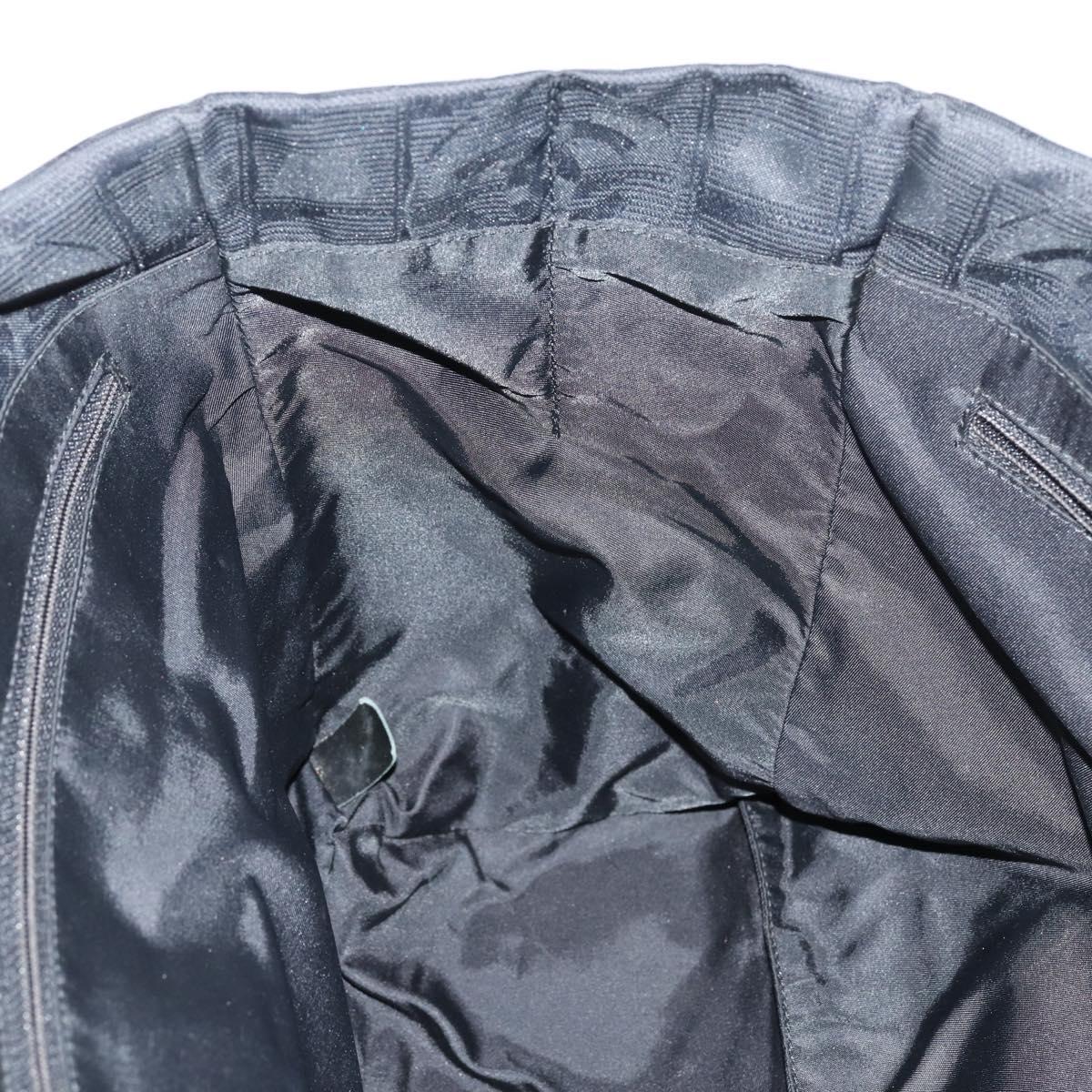 CHANEL New travel line Tote Bag Nylon Black gold CC Auth 146789