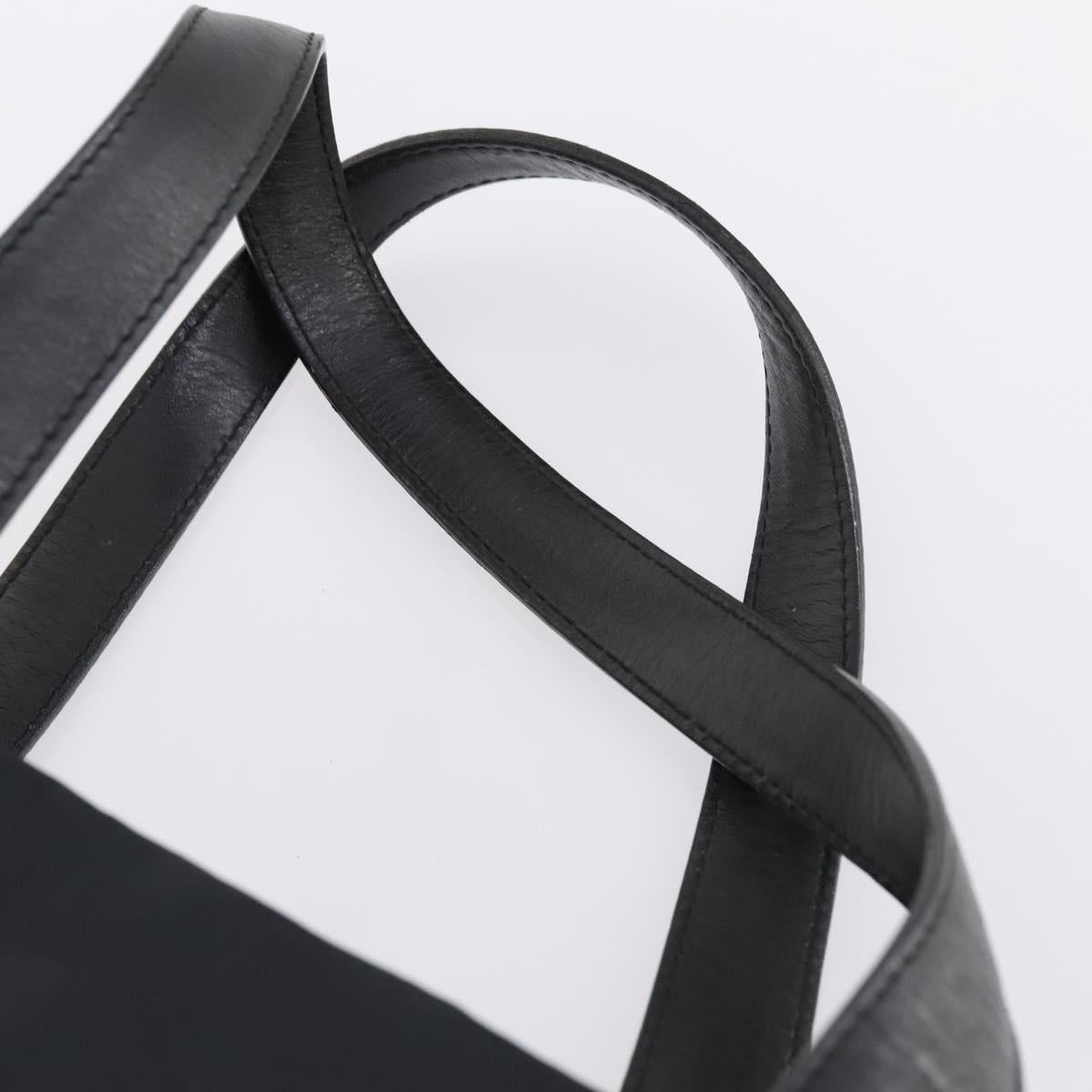 CHANEL New travel line Tote Bag Nylon Black gold CC Auth 146789