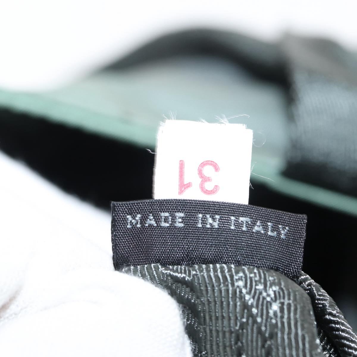 PRADA Tote Bag Nylon 2way Khaki Silver Auth 146790