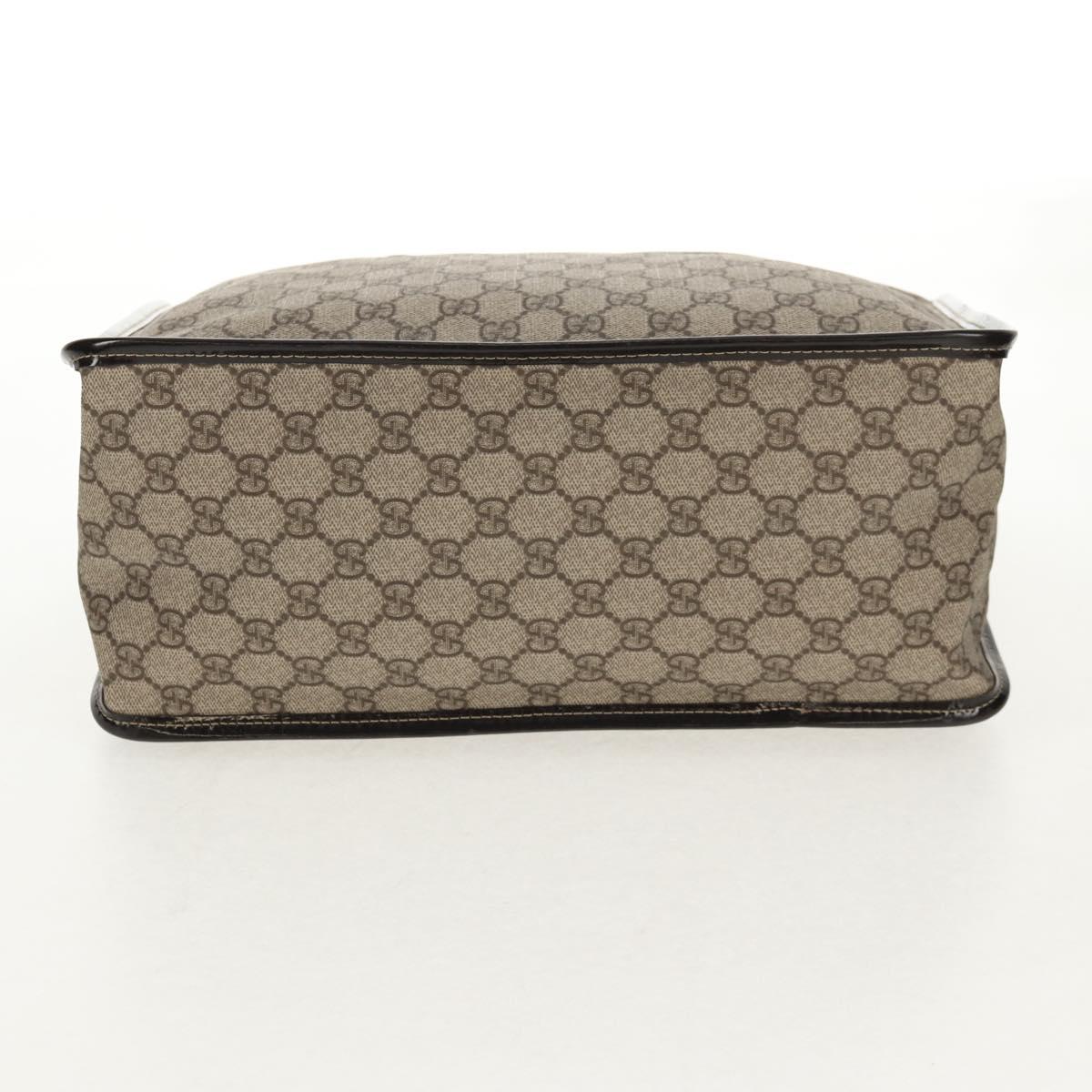 GUCCI GG Supreme Hand Bag PVC Beige Gold 190259 Auth 146791V