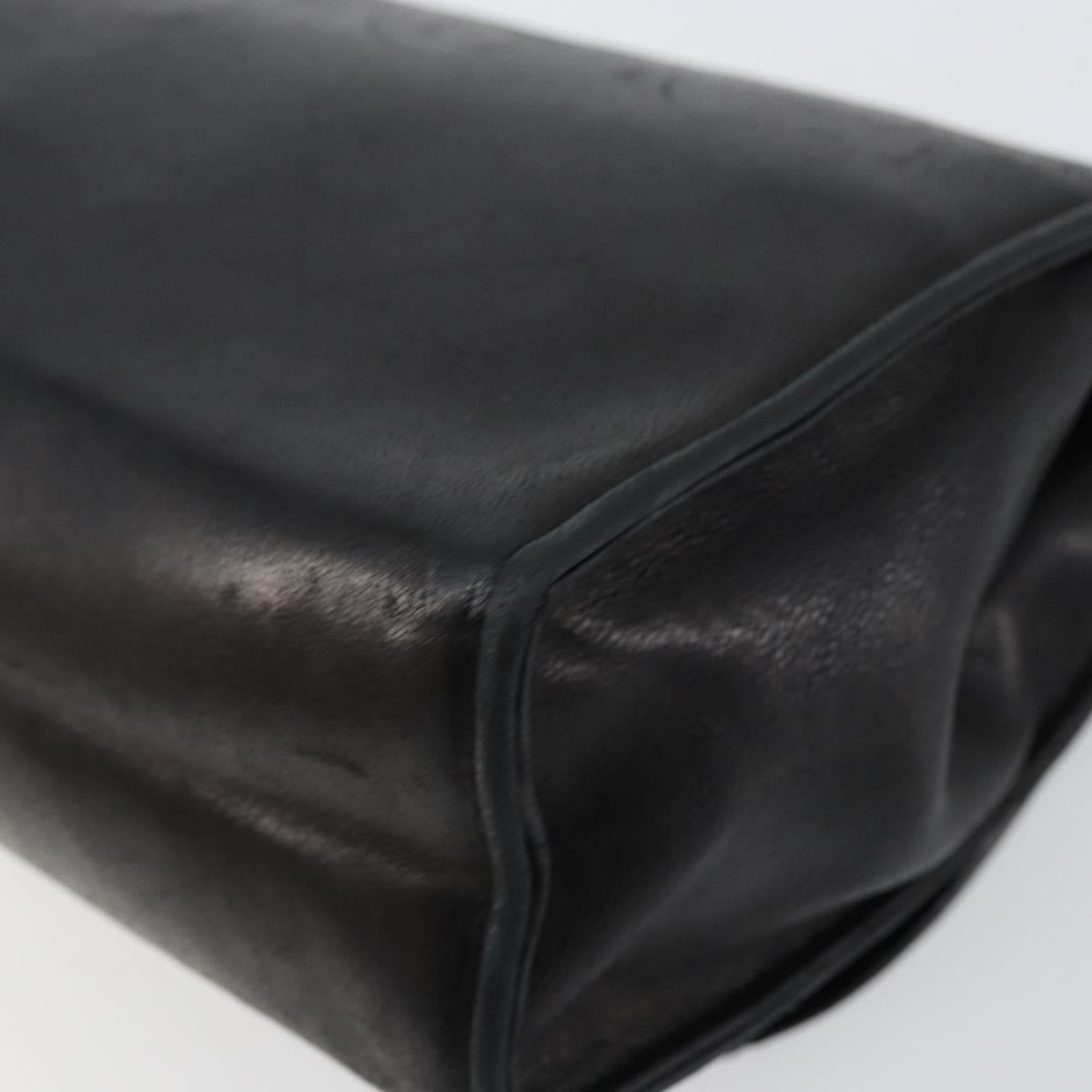 CHANEL COCO Mark Chain Shoulder Bag Lamb Skin Vintage Black CC Auth 146795