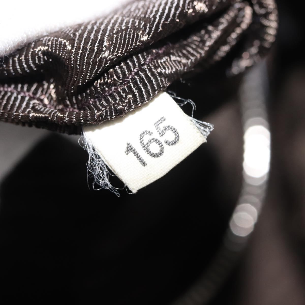 PRADA Tote Bag Leather Gray Silver Auth 146806