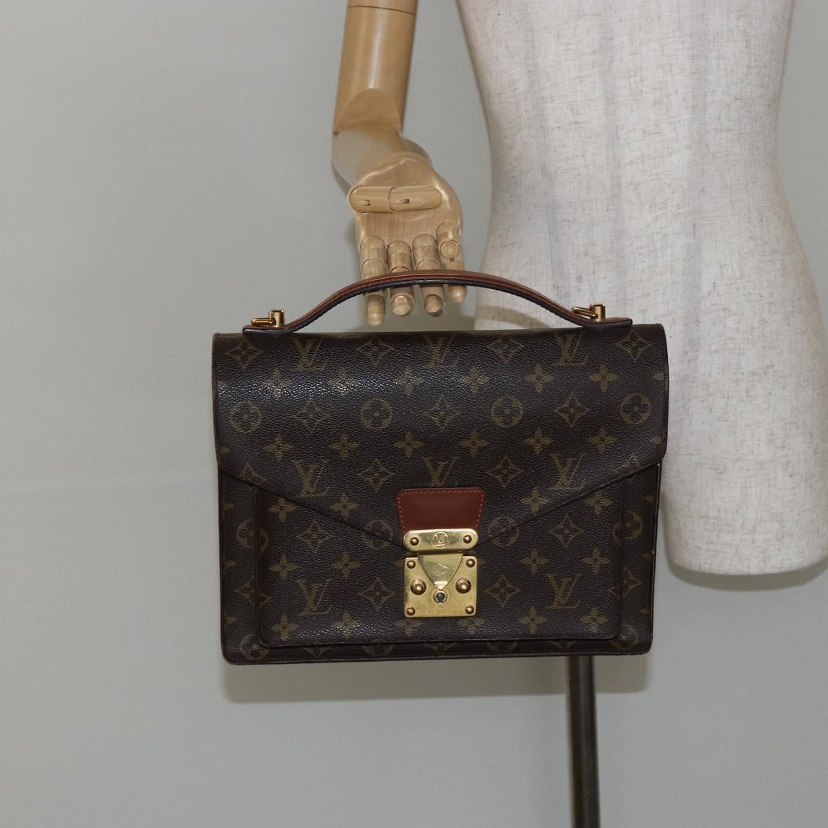LOUIS VUITTON Monogram Monceau 28 Hand Bag M51185 LV Auth 146829