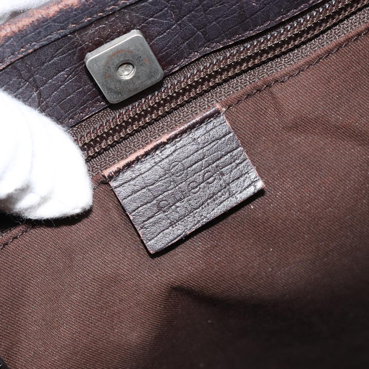 GUCCI GG Supreme Tote Bag PVC Beige Silver 111595 Auth 146837